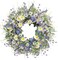 22 Inch Blue Spring Wreath – Wildflower & Lavender Floral Door Wreath for Front Door, Wall, Porch, Window, Indoor & Outdoor Home Decor